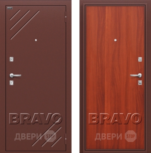 Входная металлическая Дверь Bravo Оптим Стандарт Итальянский Орех в Видное
