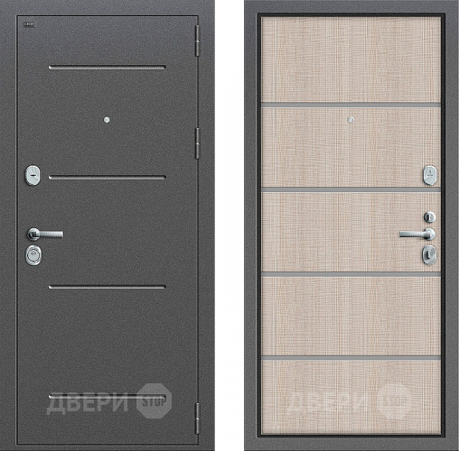 Входная металлическая Дверь Groff Т2-204 Cappuccino Crosscut в Видное