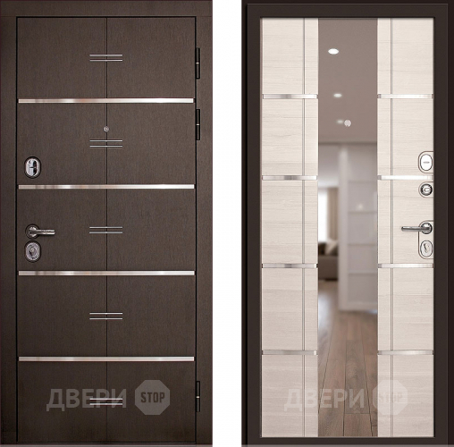 Дверь (Дверной Континент) Савона с зеркалом Беленый дуб в Видное