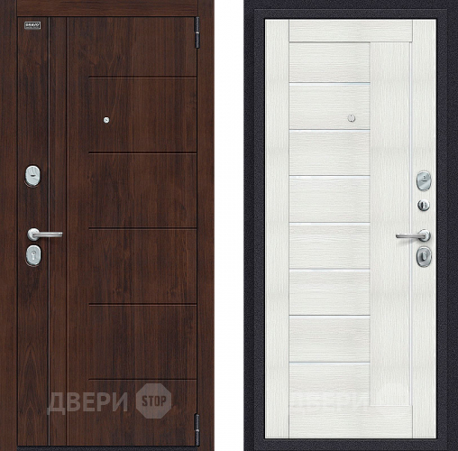 Входная металлическая Дверь Bravo Оптим Модерн Bianco Veralinga в Видное