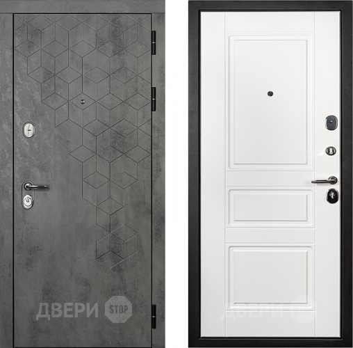 Входная металлическая Райтвер Бетон 1501 Белый матовый  в Видное