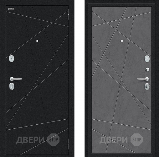 Входная металлическая Дверь Bravo Граффити-5 Букле черное/Slate Art в Видное