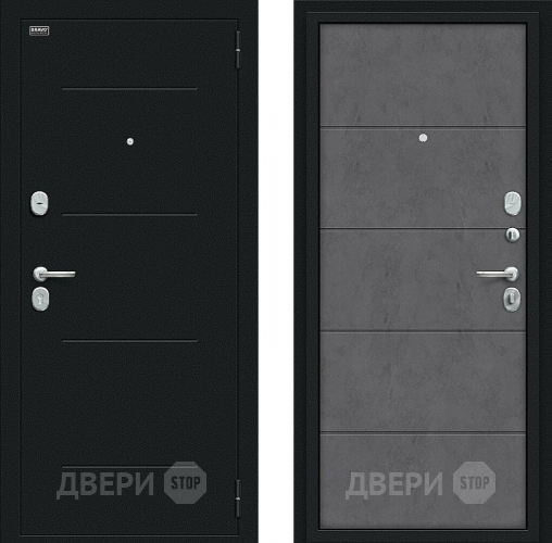 Входная металлическая Дверь Bravo Граффити-1 Букле черное/Slate Art в Видное