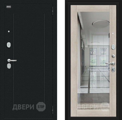 Входная металлическая Дверь Bravo Флэш Букле черное/Cappuccino Veralinga в Видное