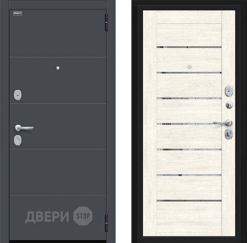 Входная металлическая Дверь Bravo Прайд Kale Graphite Pro/Nordic Oak в Видное