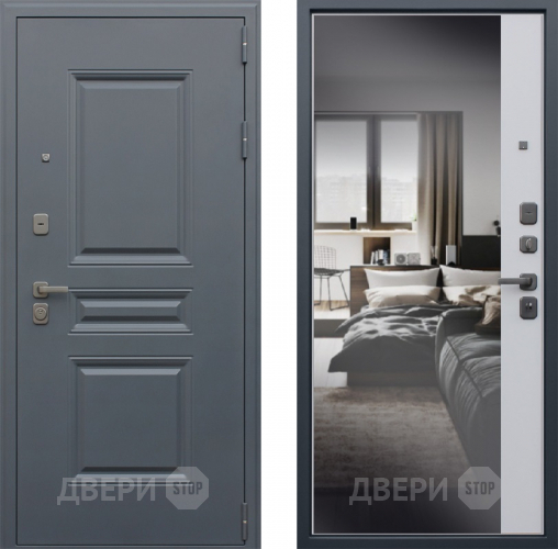 Входная металлическая Дверь АСД Барселона с зеркалом в Видное