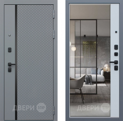 Входная металлическая Дверь АСД Манчестер с зеркалом в Видное