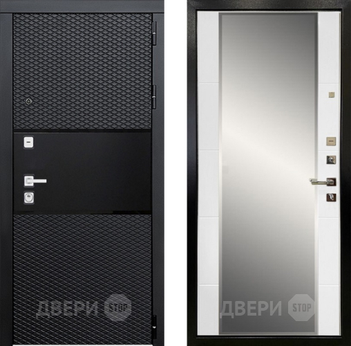 Входная металлическая Дверь Ратибор Прима 3К с зеркалом Белый матовый в Видное