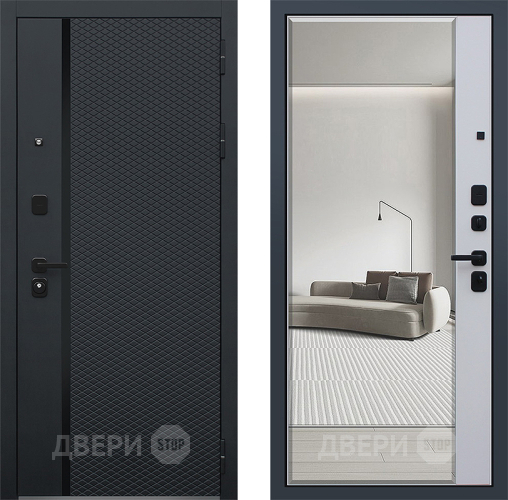 Входная металлическая Дверь АСД Ньюкасл с зеркалом в Видное