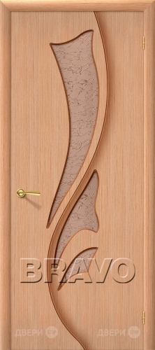 Межкомнатная дверь со стеклом Эксклюзив (Дуб) в Видное