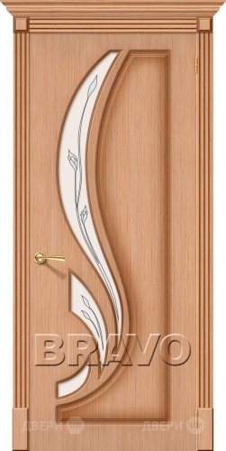 Межкомнатная дверь со стеклом Лилия (Дуб) в Видное