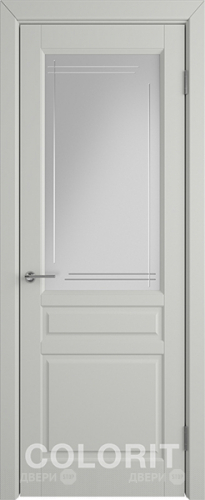 Межкомнатная дверь К2 ПО светло-серая эмаль в Видное