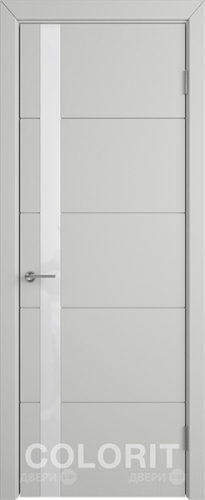 Межкомнатная дверь К4 ПО светло-серая эмаль в Видное