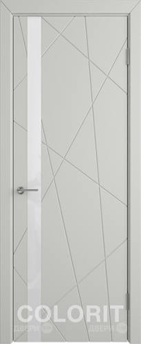 Межкомнатная дверь К5 ПО светло-серая эмаль в Видное