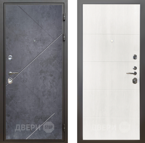 Входная металлическая Дверь Шелтер (SHELTER) Комфорт Бетон урбан индиго 7 Дуб филадельфия крем в Видное