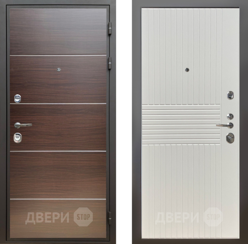 Входная металлическая Дверь Шелтер (SHELTER) Комфорт Венге структурный горизонт 10 Силк Сноу в Видное