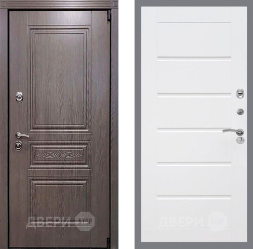 Входная металлическая Дверь Рекс (REX) Пренмиум-S Сити Белый ясень в Видное