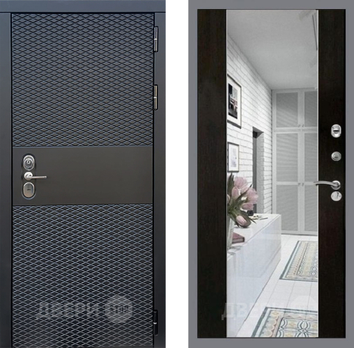 Входная металлическая Дверь Стоп БЛЭК CISA Зеркало СБ-16 Венге в Видное