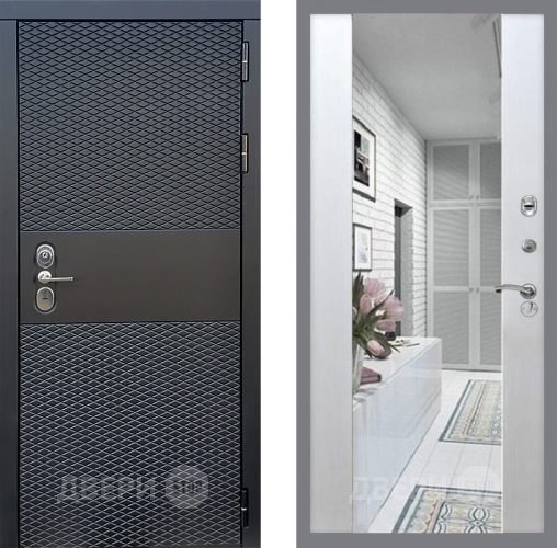 Входная металлическая Дверь Стоп БЛЭК CISA Зеркало СБ-16 Лиственница беж в Видное