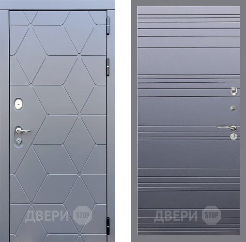 Дверь Стоп КОСМО Лайн Силк титан в Видное