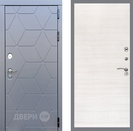 Входная металлическая Дверь Стоп КОСМО Гладкая Акация светлая в Видное