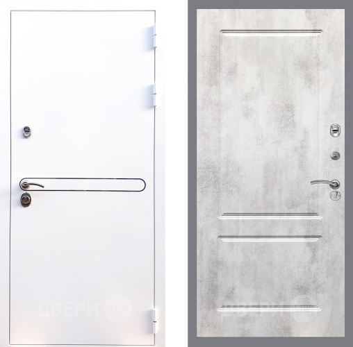 Входная металлическая Дверь Стоп Лайн Вайт ФЛ-117 Бетон светлый в Видное