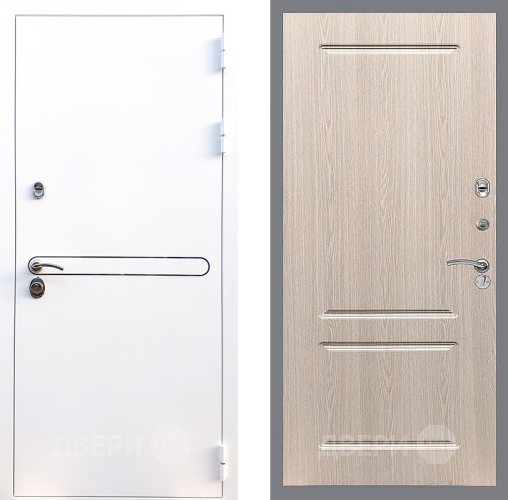 Входная металлическая Дверь Стоп Лайн Вайт ФЛ-117 Беленый дуб в Видное