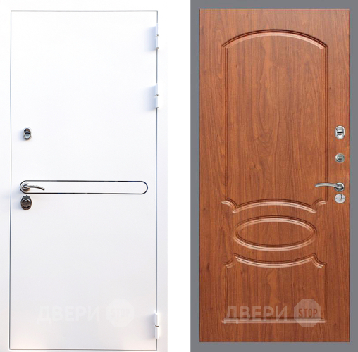 Входная металлическая Дверь Стоп Лайн Вайт ФЛ-128 Береза мореная в Видное