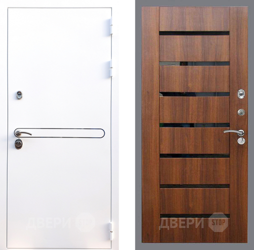 Входная металлическая Дверь Стоп Лайн Вайт СБ-14 Орех бренди в Видное