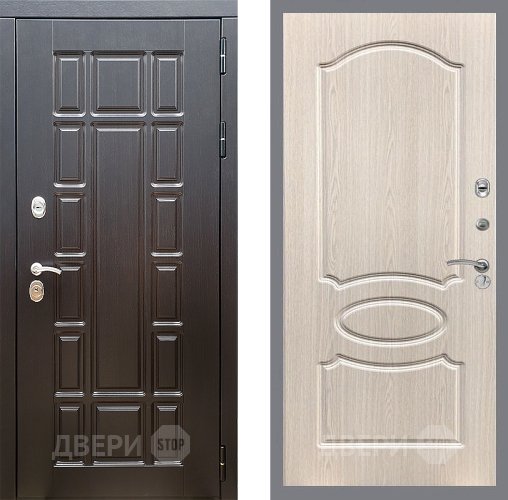Входная металлическая Дверь Стоп НЬЮ ЙОРК ФЛ-128 Беленый дуб в Видное