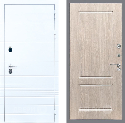 Входная металлическая Дверь Стоп ТРЕНДО ФЛ-117 Беленый дуб в Видное