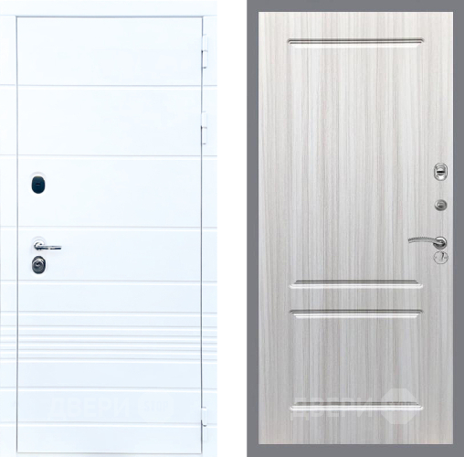 Входная металлическая Дверь Стоп ТРЕНДО ФЛ-117 Сандал белый в Видное