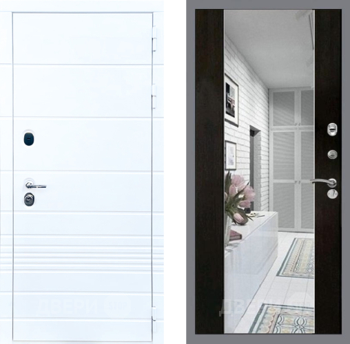 Входная металлическая Дверь Стоп ТРЕНДО Зеркало СБ-16 Венге в Видное