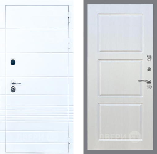 Входная металлическая Дверь Стоп ТРЕНДО ФЛ-3 Лиственница беж в Видное