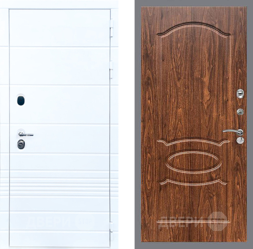 Входная металлическая Дверь Стоп ТРЕНДО ФЛ-128 орех тисненый в Видное