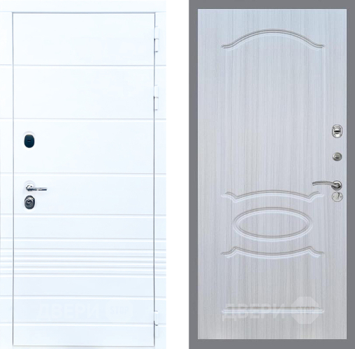 Входная металлическая Дверь Стоп ТРЕНДО ФЛ-128 Сандал белый в Видное