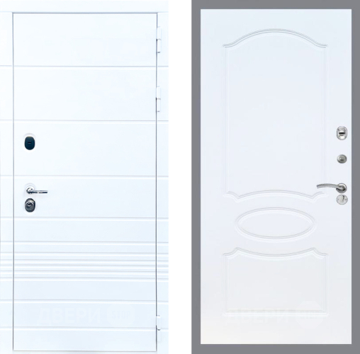 Входная металлическая Дверь Стоп ТРЕНДО ФЛ-128 Белый ясень в Видное