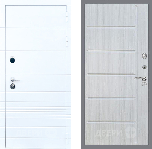 Входная металлическая Дверь Стоп ТРЕНДО ФЛ-102 Сандал белый в Видное