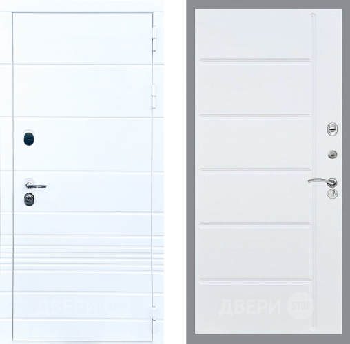 Входная металлическая Дверь Стоп ТРЕНДО ФЛ-102 Белый ясень в Видное
