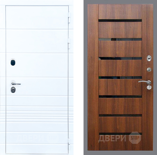 Входная металлическая Дверь Стоп ТРЕНДО СБ-14 Орех бренди в Видное