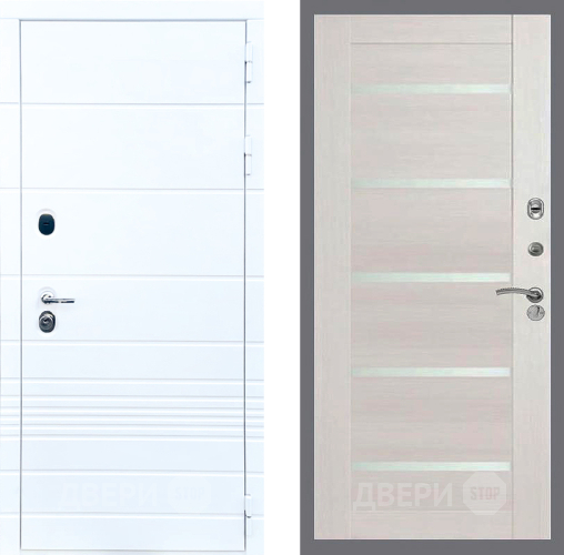 Входная металлическая Дверь Стоп ТРЕНДО СБ-14 Лиственница беж в Видное