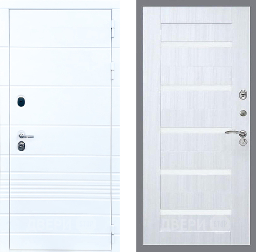 Входная металлическая Дверь Стоп ТРЕНДО СБ-14 Сандал белый в Видное