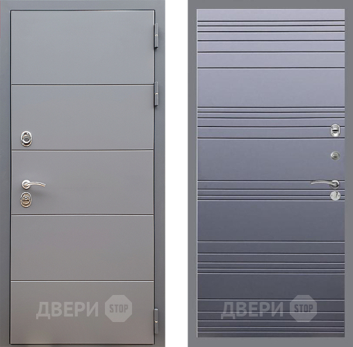 Входная металлическая Дверь Стоп АРТ ГРАФИТ Лайн Силк титан в Видное