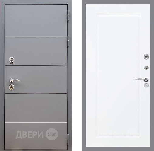 Входная металлическая Дверь Стоп АРТ ГРАФИТ ФЛ-119 Силк Сноу в Видное