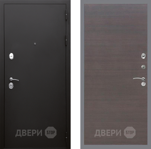 Входная металлическая Дверь Стоп КЛАССИК Шагрень Гладкая венге поперечный в Видное