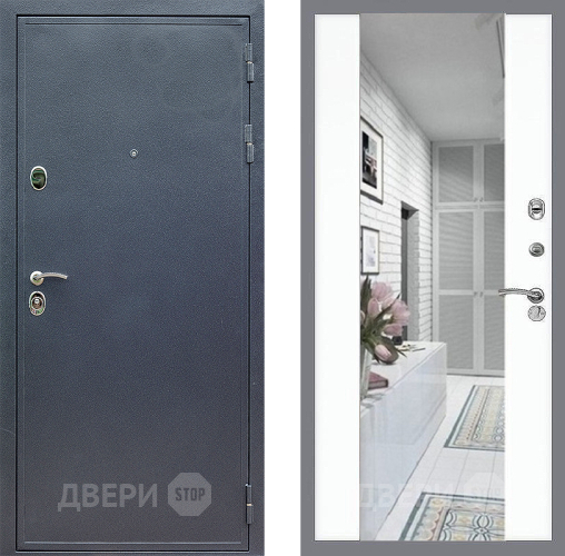 Входная металлическая Дверь Стоп СИЛЬВЕР Зеркало СБ-16 Силк Сноу в Видное