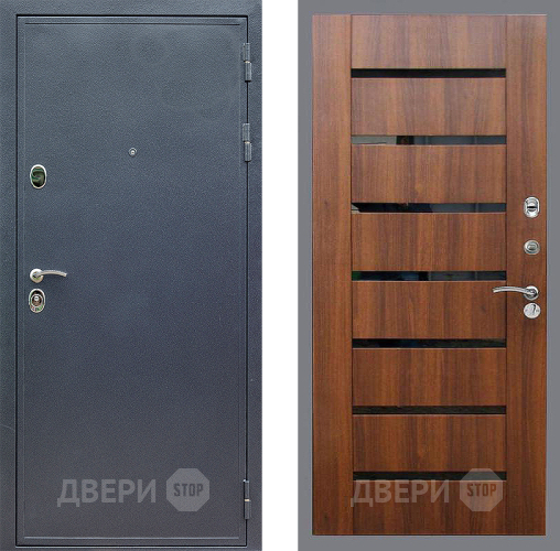 Входная металлическая Дверь Стоп СИЛЬВЕР СБ-14 Орех бренди в Видное