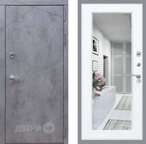 Входная металлическая Дверь Стоп Лучи Зеркало Силк Сноу в Видное