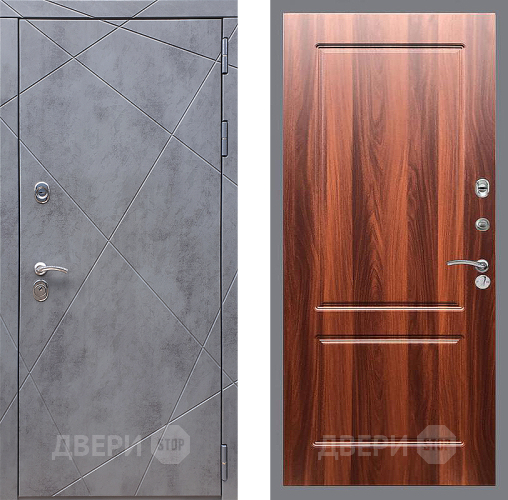 Входная металлическая Дверь Стоп Лучи ФЛ-117 Итальянский орех в Видное