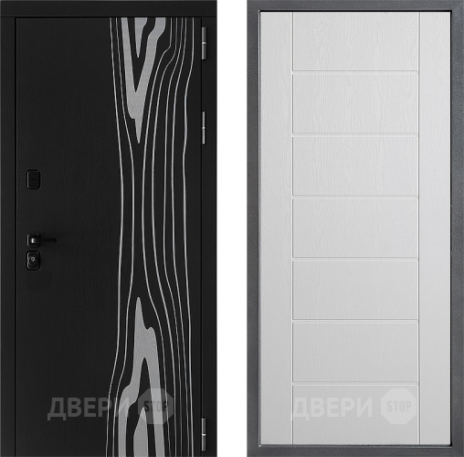 Входная металлическая Дверь Дверной континент ДК-12 ФЛ-Лайн Белое дерево в Видное